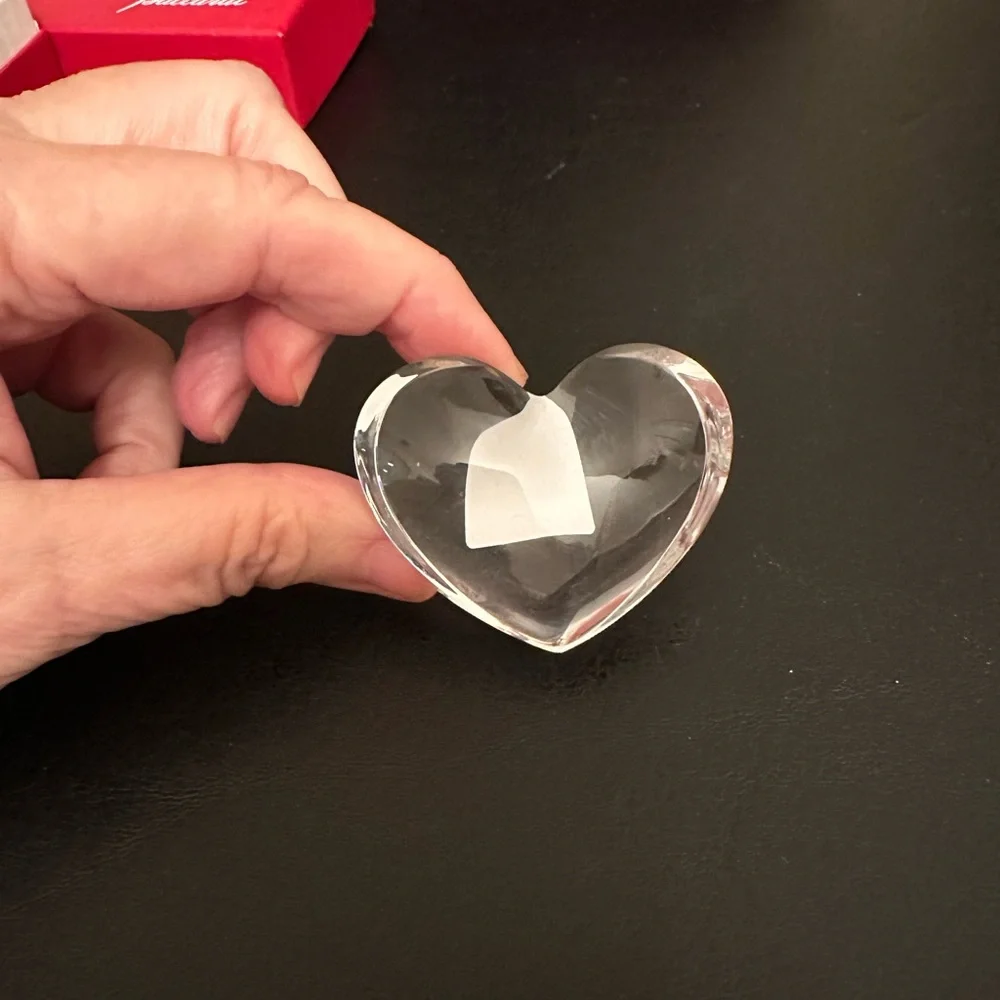 Baccarat Zan Small Clear Heart - Picture 3 of 5